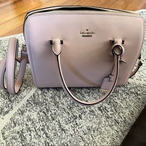 Kate Spade Light Pink Leather Crossbody Top Handle Bag